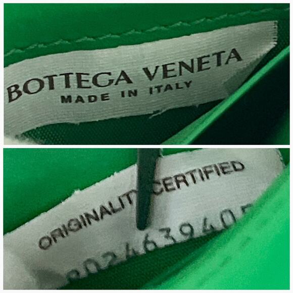 BOTTEGA VENETA Intrecciato Trifold Green Leather Wallet Card Case - Picture 4 of 9